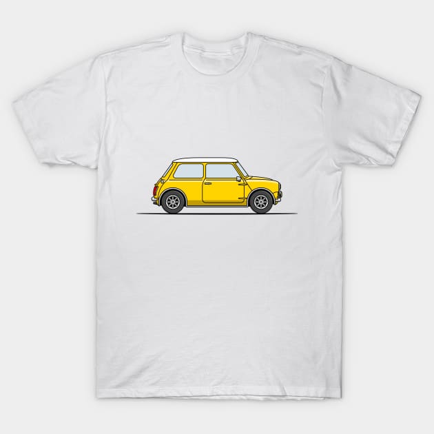 Classic Mini Cooper - Yellow T-Shirt by JingleSnitch